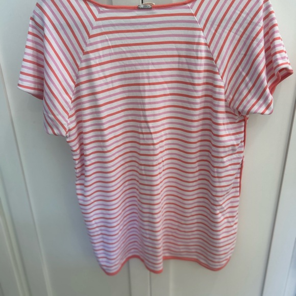 LAKE pajama (top only) Striped Pink and White! Size large! Excellent condition - Picture 3 of 4